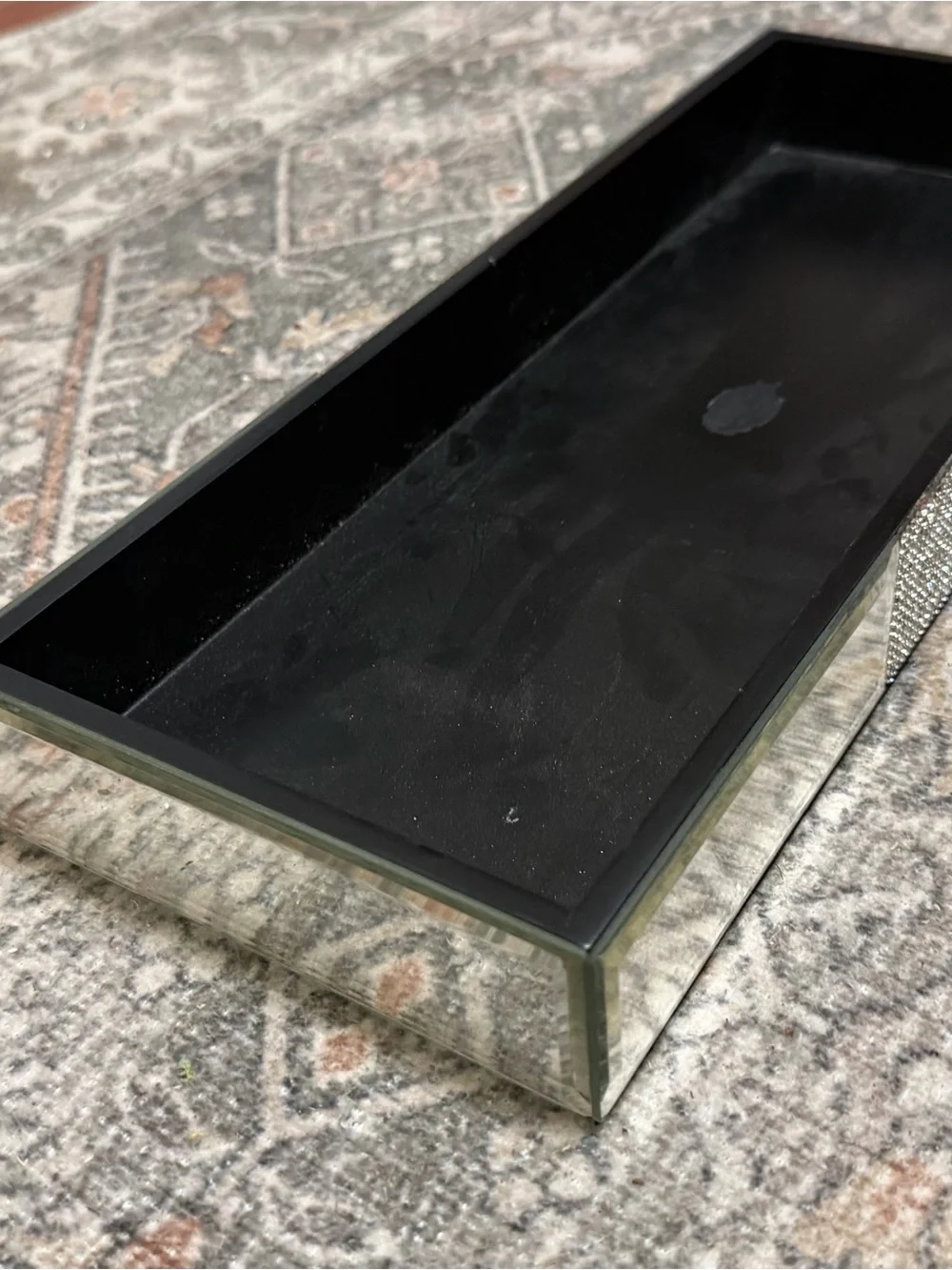 Bella Lux Vanity Tray with Mirrors and Rhinestone